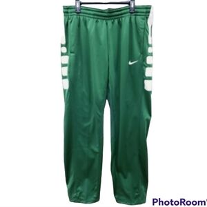 NWT Nike Therma-fit Womens Elite Stripe Basketball Pants Green White Large